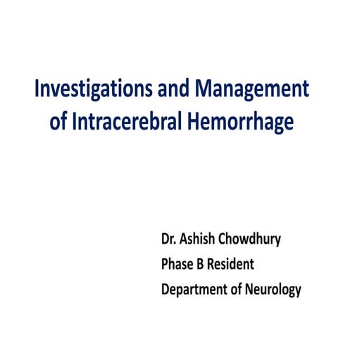 Hemorrhagic stroke | PPTX