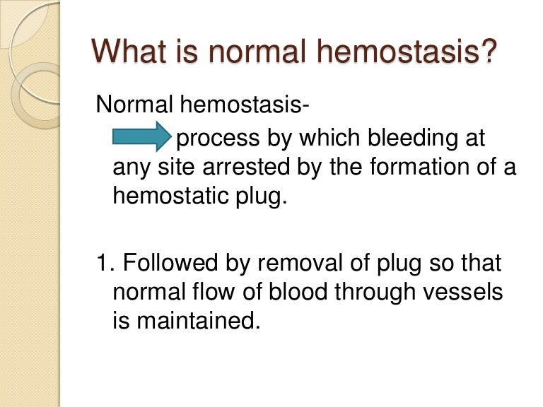 Hemostasis in Pathology