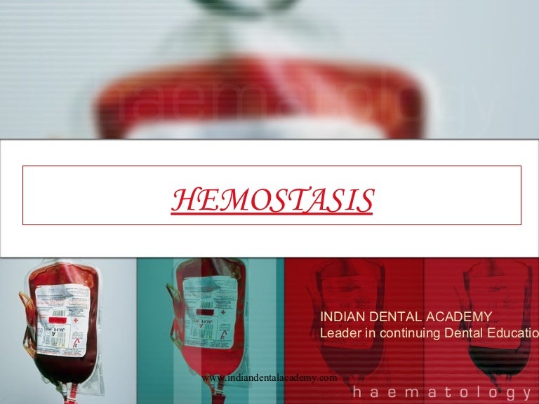 Hemostasis / dental implant courses by Indian dental academy