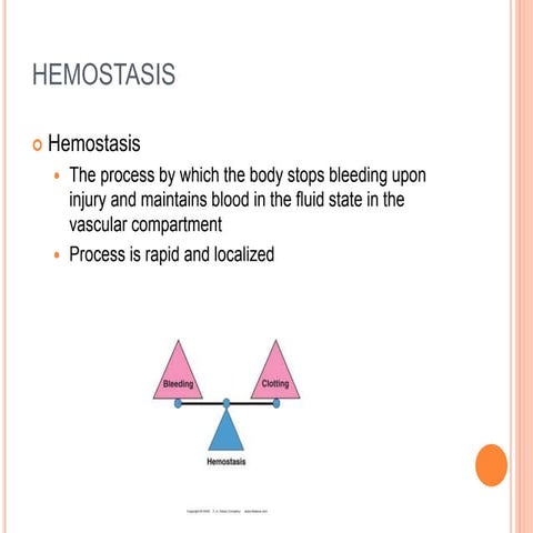 Hemostasis what means and classification