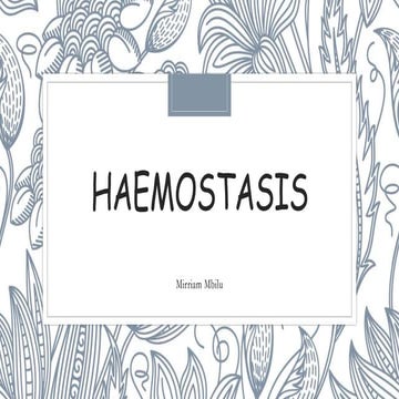 HEMOSTASIS & ANTICOAGULANTS document pptx