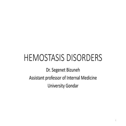 Hemostasis disorders