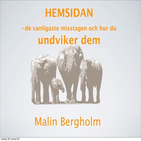 Hemsidan, De Vanligaste Misstagen Och Hur Du Undviker Dem