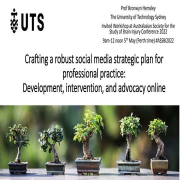Crafting a robust social media strategic plan for professional practice: Development, intervention, and advocacy online
