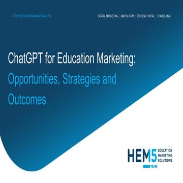 ChatGPT for Education Marketing: Opportunities, Strategies and Outcomes