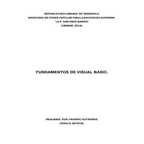 Hendric gutierrez visual basic.