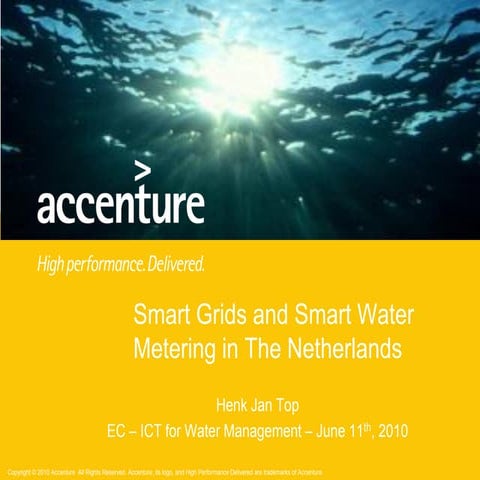 Smart Grids and Smart Water Metering in The Netherlands