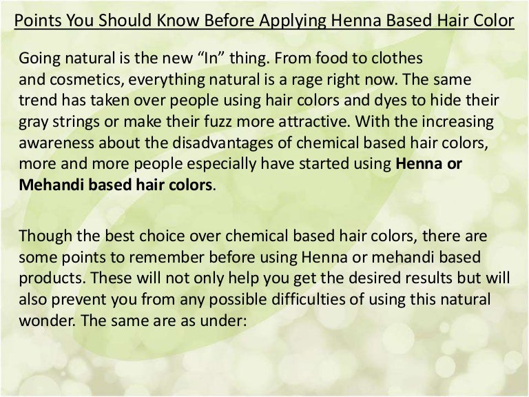 Henna Hair Color Applying Tips