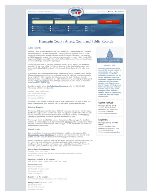 Hennepin County Court Records PDF Hennepin County Court Records PDF