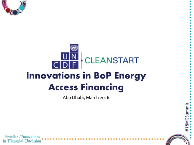 Henri Dommel, UNCDF, USA, Green Microfinance Solutions