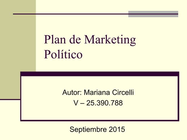Plan de Marketing Político