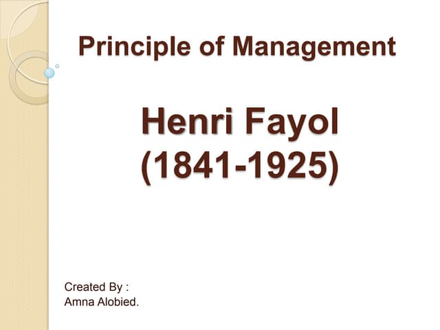 Henri fayol 