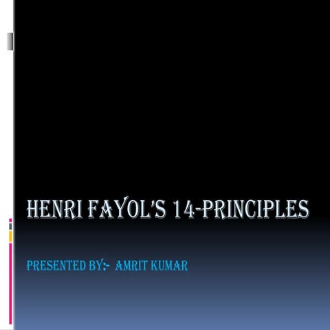 Henri fayol’s 14-principles of managment