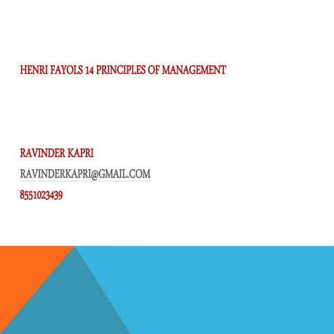 Henri fayols 14 principles of management