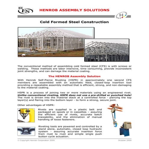 CFS / LGS Assembly Solutions