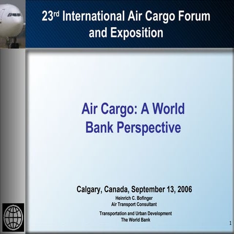 Air Freight - A World Bank Perspective