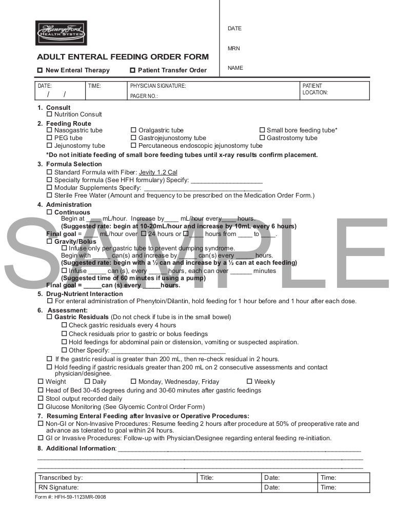 Chapter 15 - Henry Ford Hospital adult enteral feed