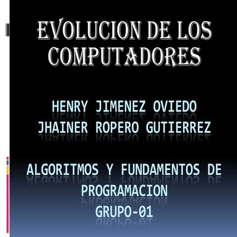 evolucion de los computadores