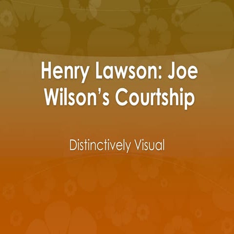 Henry Lawson Joe Wilson's Courtship