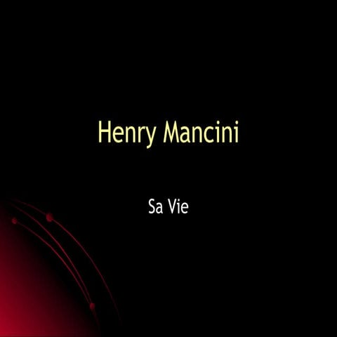 Henry Mancini   Sa Vie