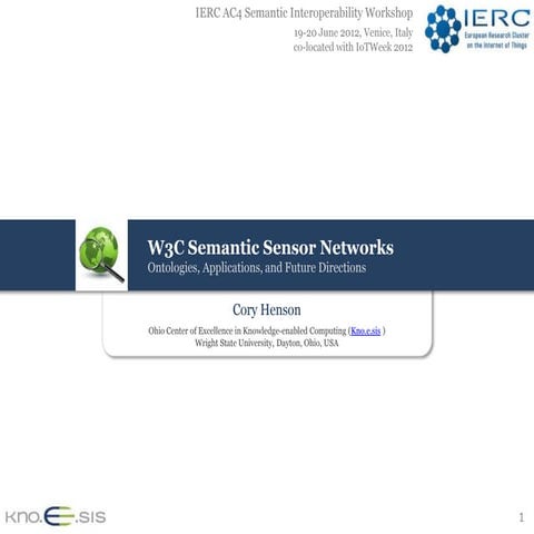W3C Semantic Sensor Networks: Ontologies, Applications, and Future Directions