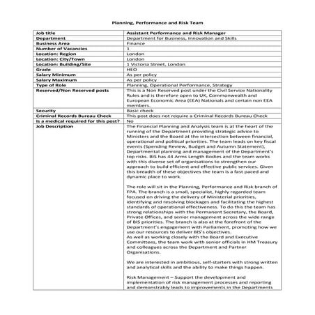 Heo   assistant performance and risk manager