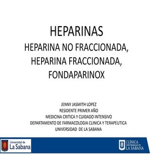 Heparinas farmacologia clinica