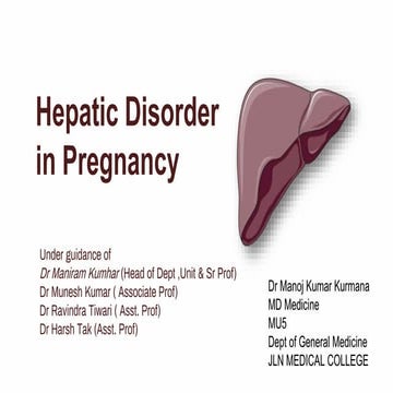 Hepatic Disorders in Pregnancy 