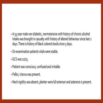 Hepatic encephalopathy