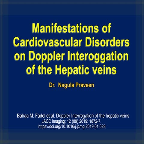 Hepatic veins - The Doppler interrogation 
