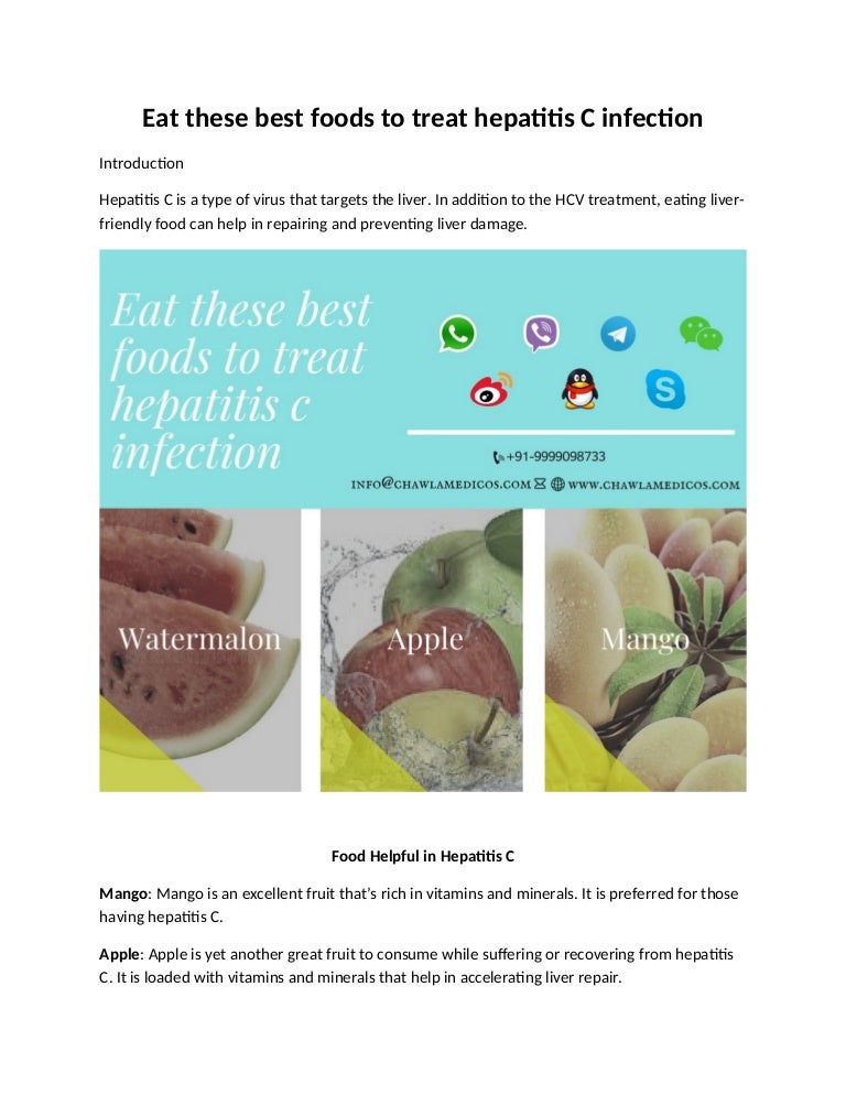 what hepatitis patient should not eat