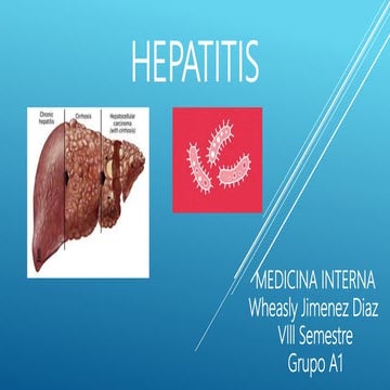 VIRUS DE LA HEPATITIS VIRAL AGUDA B Y Cpptx | PPTX
