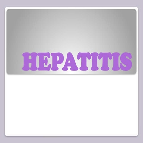 HEPATITIS.pptx gasto intestinal, communicable nursing material