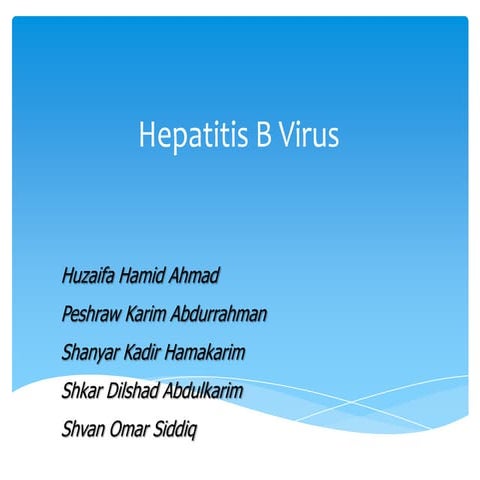 Hepatitis B Virus | PPTX