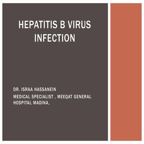 Hepatitis b infection | PPTX