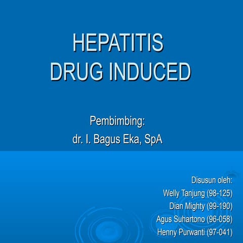 Hepatitis drug induced