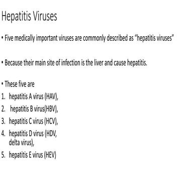 Hepatitis viruses
