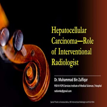 Hepatocellular carcinoma—role of interventional radiologist Dr. Muhammad Bin ...
