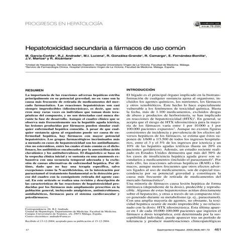 Hepatotoxidad a farmaco de uso comun