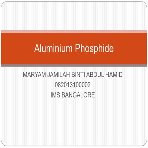 Aluminium Phosphide Poisoning