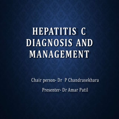 hep c.pptx diagnosis and management of hep c