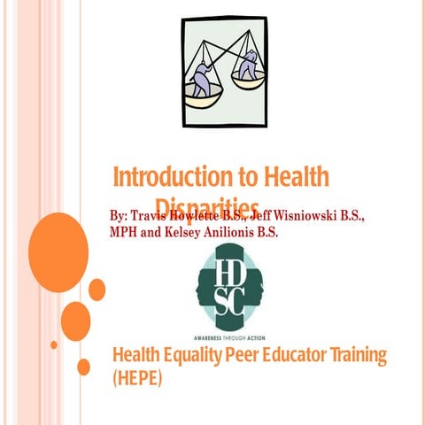 (HEPE) Introduction To Health Disparities 1