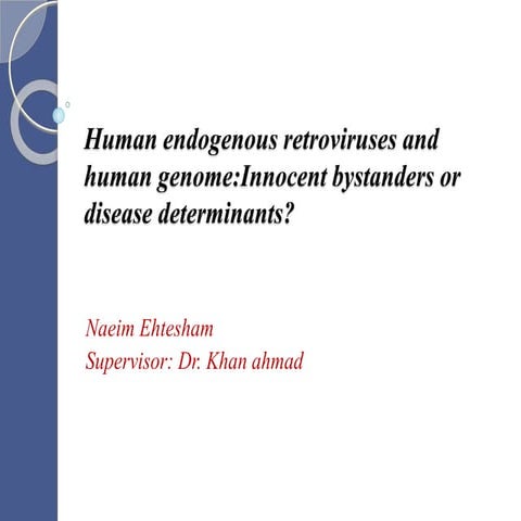 Human endogenous retroviruses 