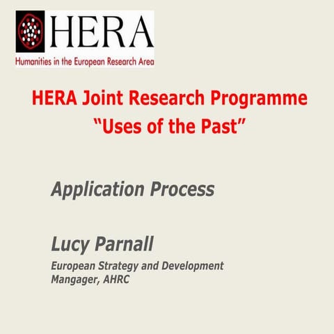 HERA JRP UP Application Presentation Feb 2015