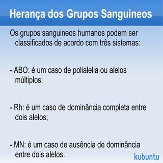 Herança dos grupos sanguíneos