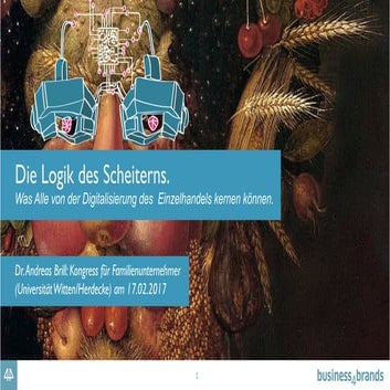 DIE LOGIK DES SCHEITERNS.  WAS ALLE VON DER DIGITALISIERUNG DES  EINZELHANDEL...