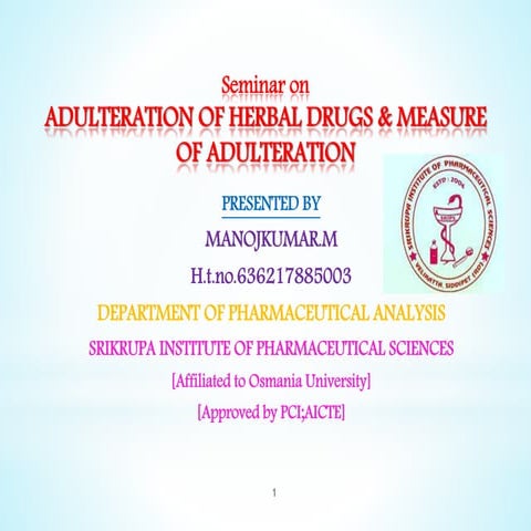 adulteration in Herbal drugs