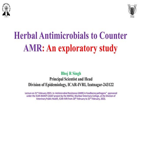 Herbal Antimicrobials to Counter AMR.pptx