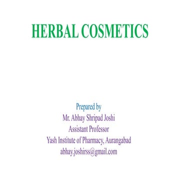 Herbal cosmetics