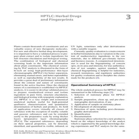 Herbal drugs and fingerprints